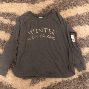 CROWN & IVY SWEATSHIRT PJ TOP